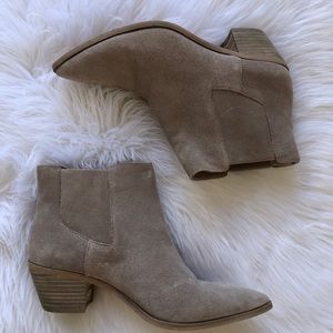 Suede booties! Sz 8.5